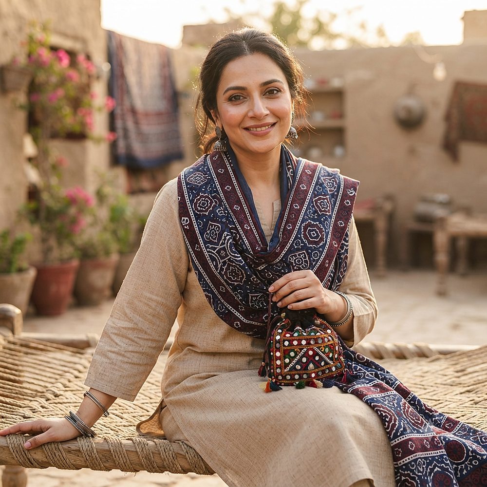 Ajrak Heritage Scarf Bundle — photo 3