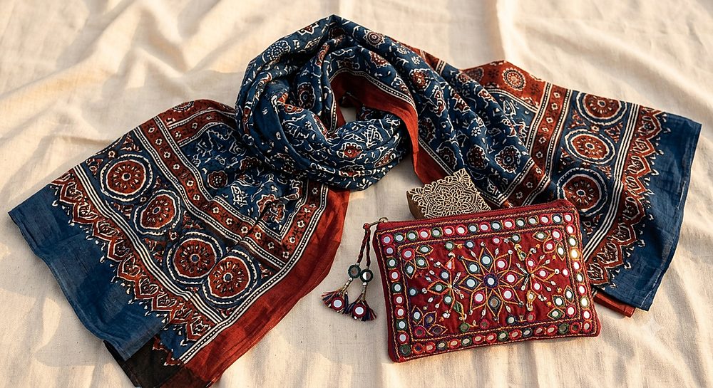Ajrak Heritage Scarf Bundle — photo 4