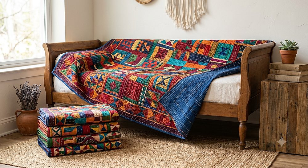 Sindhi Ralli Patchwork Quilt — photo 4