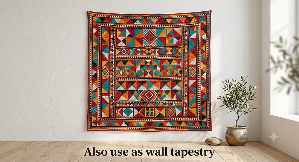 Sindhi Ralli Patchwork Quilt — photo 5