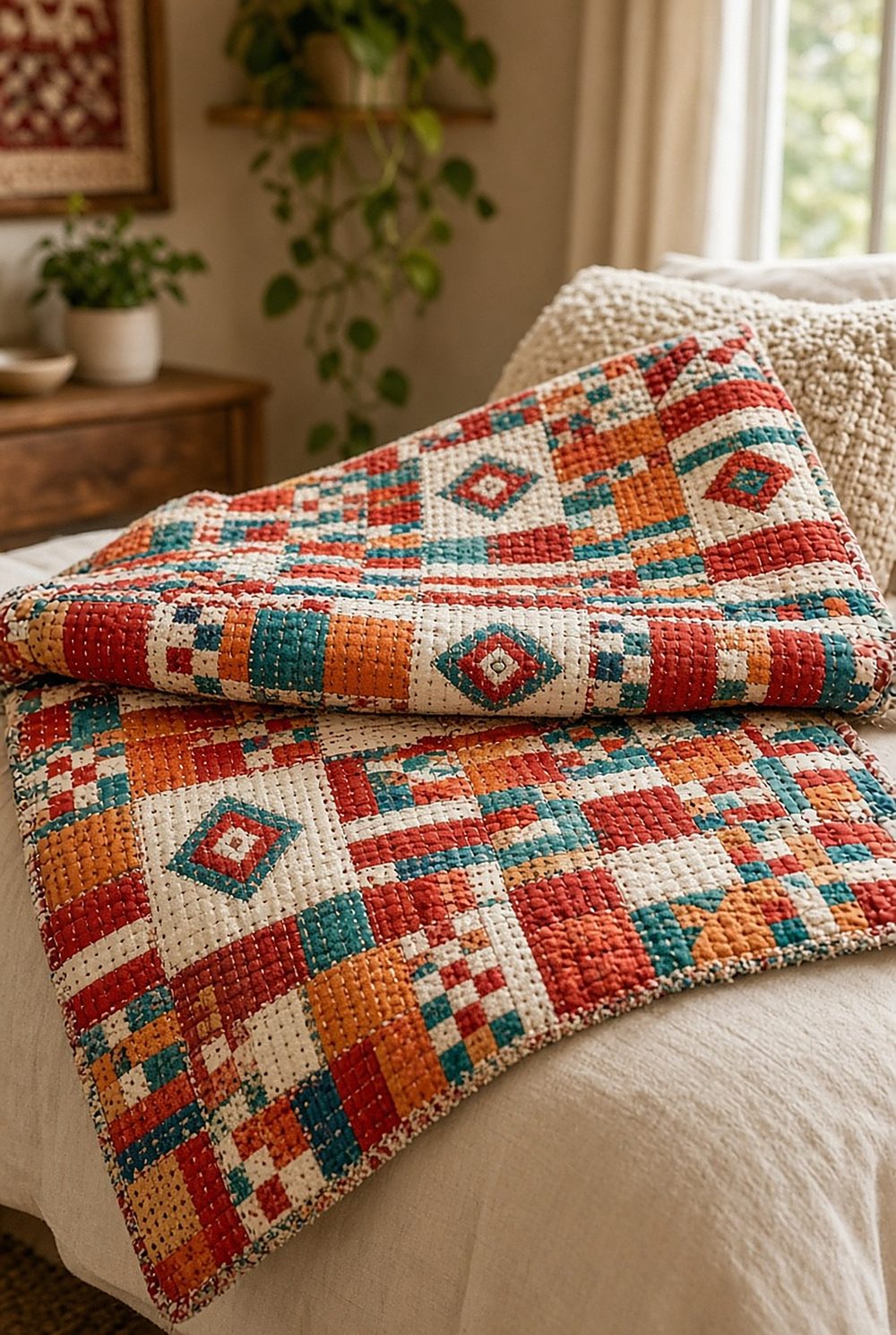 Sindhi Ralli Patchwork Quilt — photo 7