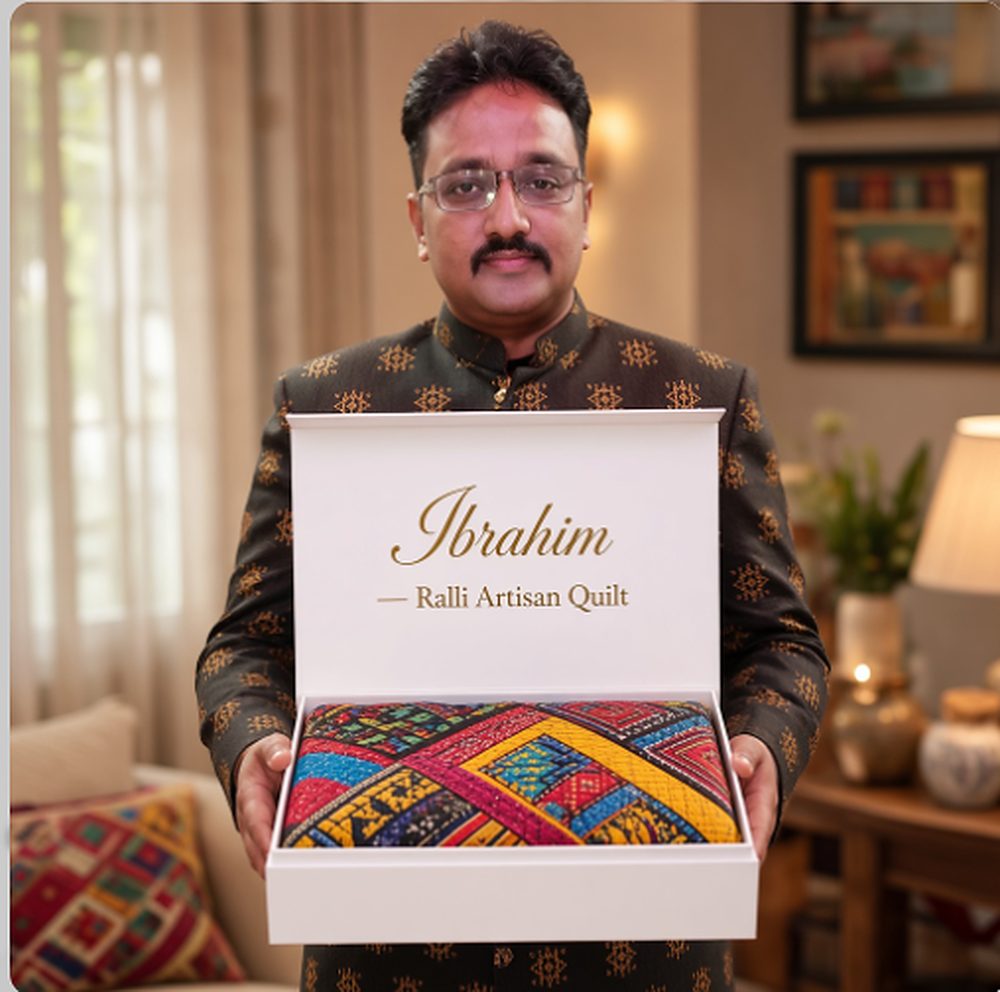 Sindhi Ralli Patchwork Quilt — photo 9