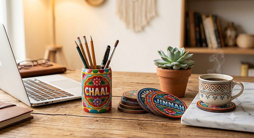 Pakistani Truck Art Desk Gift Set — photo 6