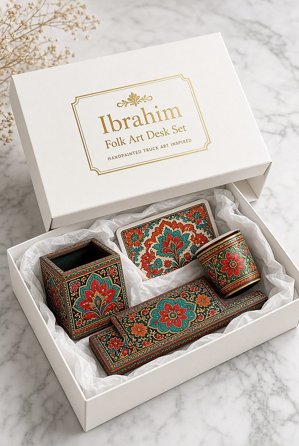 Pakistani Truck Art Desk Gift Set — photo 8