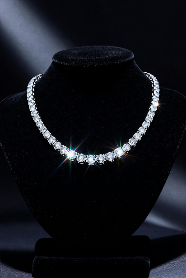 Moissanite Tennis Necklace 3