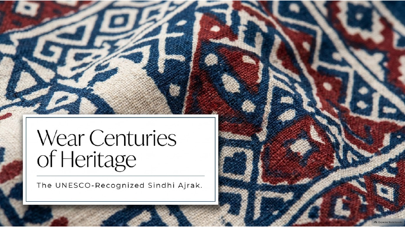 Ajrak Heritage Scarf Bundle presentation preview